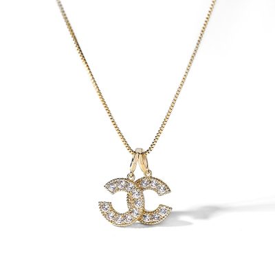 Gold-tone double C necklace