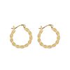 Gold-plated twisted earrings