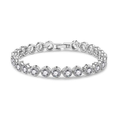Tennis bracelet in precious metal