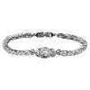 Silver-plated tennis bracelet drop
