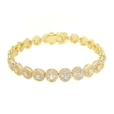 Tennis bracelet with round Swarovski