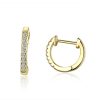 Gold-tone rhinestone ear studs