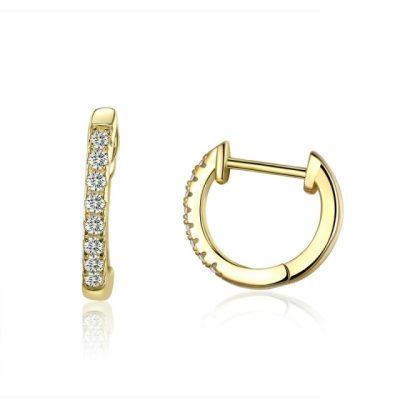 Gold-tone rhinestone ear studs