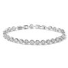Tennis bracelet with round zirconia