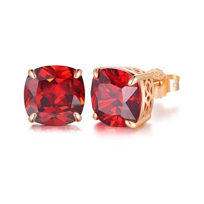 Red Swarovski crystal earstuds