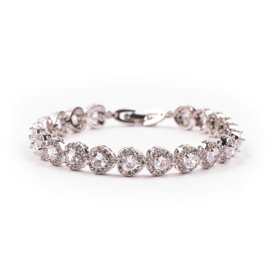 Heart tennis Bracelet with zirconia