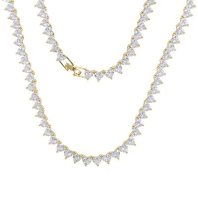 Hearts tennis necklace