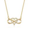 Infinity heart necklace goldplated