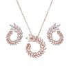 Rose Necklace and Earrings Set