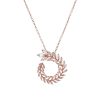 Rose necklace with zirconia stones