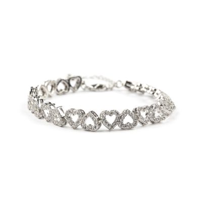 White open heart bracelet