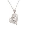 Zirconia Heart Necklace with Rhinestone