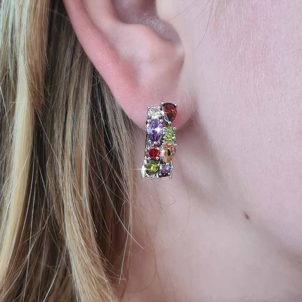 Regenboog Swarovski Oorbellen